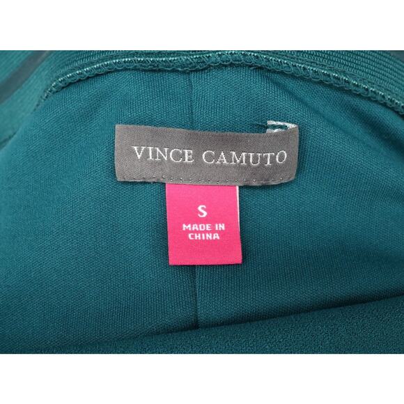 Vince Camuto Dress Womens Small Green Lined Off Shoulder Stretch Knit Bell Slvs - Picture 3 of 8